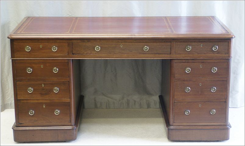 2049 Antique Pedestal Desk c1850 (1)